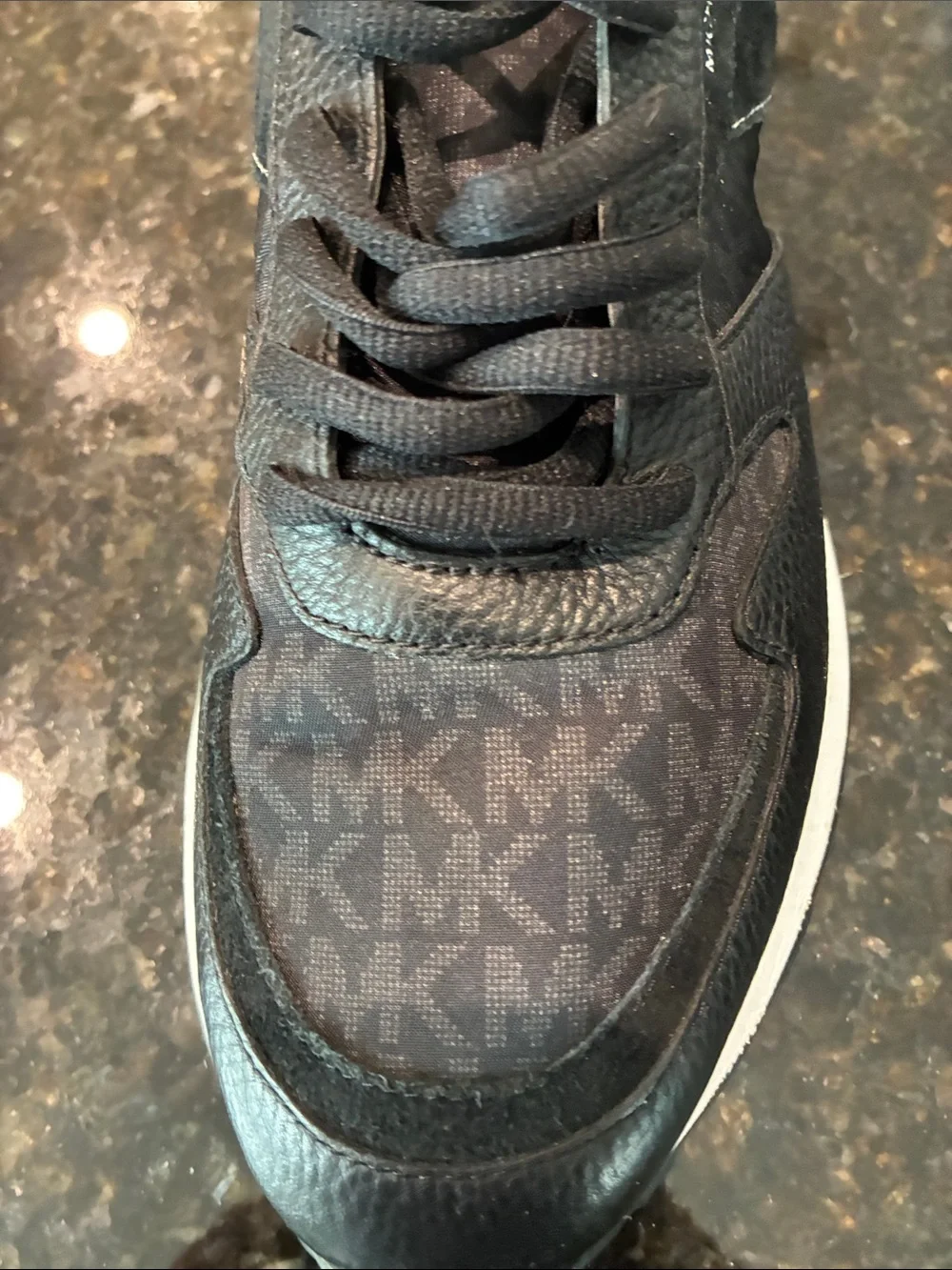 Michael Kors Men's Black Signature-Print Sneakers